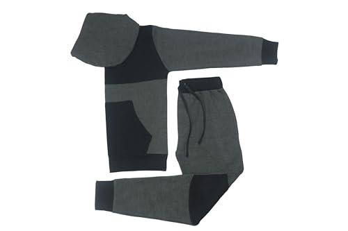 Bahob® Boys Tracksuit Activewear 2 Piece Fleece Pull Over Hoodie and Joggers Camouflage Contrast Tracksuit Set 5-14 Years (BFTS-53-E, 5-6 Years)