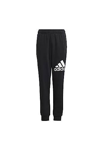 adidas Essentials Regular Fit Big Logo Cotton Joggers – Unisex Children's Trousers Black/White