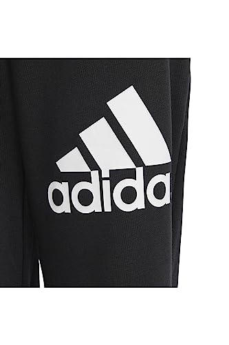 adidas Essentials Regular Fit Big Logo Cotton Joggers – Unisex Children's Trousers Black/White