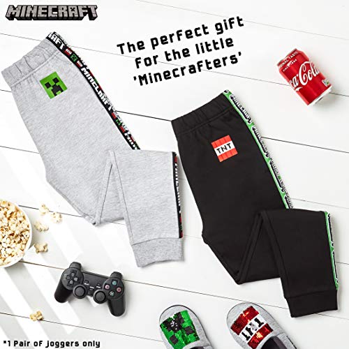 Minecraft Zip Up Hoodie or Joggers Mix and Match, (Black Joggers, 7/8 years)