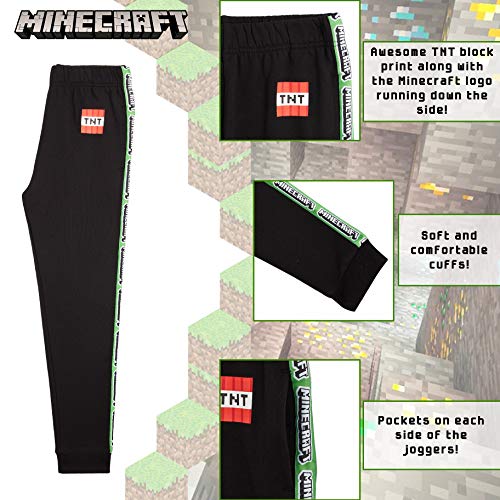 Minecraft Zip Up Hoodie or Joggers Mix and Match, (Black Joggers, 7/8 years)