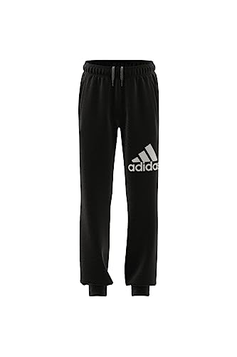 adidas Essentials Regular Fit Big Logo Cotton Joggers – Unisex Children's Trousers Black/White