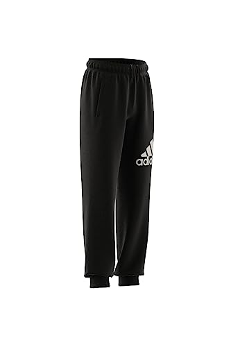 adidas Essentials Regular Fit Big Logo Cotton Joggers – Unisex Children's Trousers Black/White