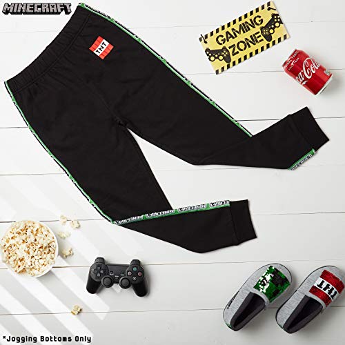 Minecraft Zip Up Hoodie or Joggers Mix and Match, (Black Joggers, 7/8 years)