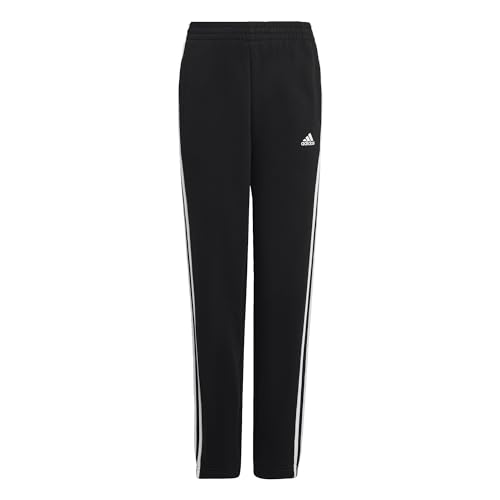 adidas Essentials 3-Stripes Fleece Joggers – Unisex Children's Trousers Black/White