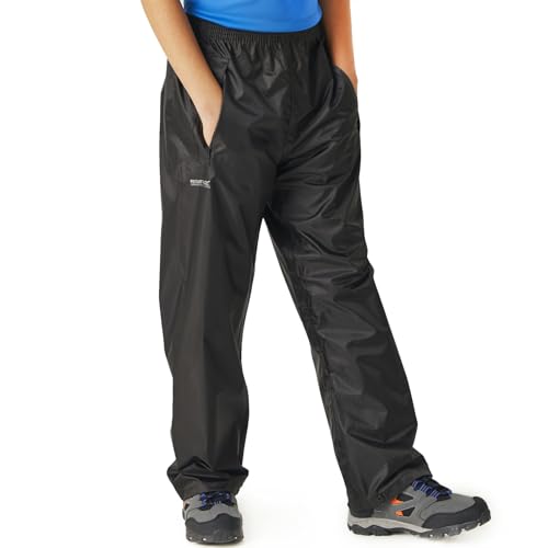 Regatta Unisex Kids Stormbreak Waterproof Overtrousers - 13 Yrs Black