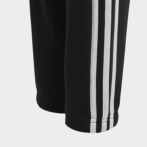 adidas Essentials 3-Stripes Fleece Joggers – Unisex Children's Trousers Black/White