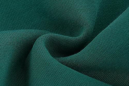 BINIDUCKLING Boys Girls Plain Joggers, Drawstring Tracksuit Bottoms Classic Elasticated Cuff Jogging Pants Kids Casual School Trousers for PE Sports and Games (Green,160/10-12Years)