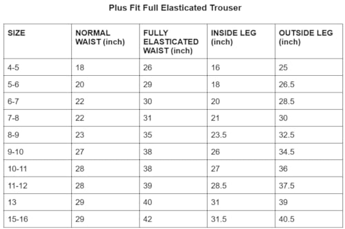 L S U Boys Full Elasticated All Around School Pull UP Trousers~Grey/Black~in Slim Fit & Plus Fit (16-17 Years Plus, Black)