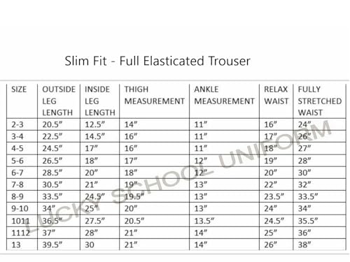 L S U Boys Full Elasticated All Around School Pull UP Trousers~Grey/Black~in Slim Fit & Plus Fit (16-17 Years Plus, Black)