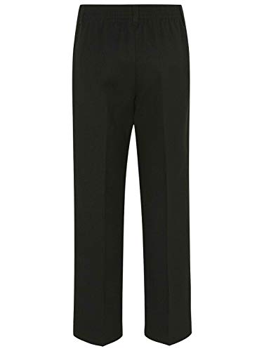 Integriti Schoolwear 2PK Boys School Trousers Elasticated Waist Comfort Fit Black Charcoal Grey Navy Blue Age 3-16 Years