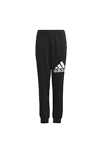 adidas Essentials Regular Fit Big Logo Cotton Joggers – Unisex Children's Trousers Black/White