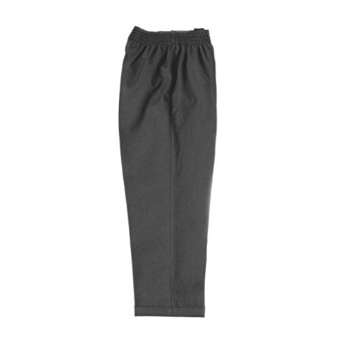 Zeco Pull Up Fully Elasticated School Trousers Grey Age 7-8