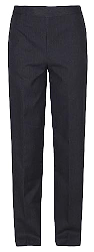 Integriti Schoolwear Boys School Trousers Plus Fit Flexi Waist Black Charcoal Grey Navy Blue Elasitcated Waist Age 3-16 Years