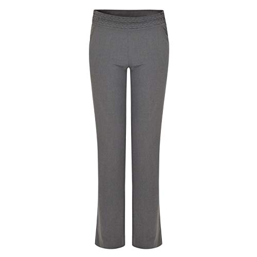 Ex UK store Girls School Trousers Adjustable Waist Cable Belt Look Grey