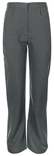 Westwood Girls Elasticated Pull On School Trousers (Plain) Pull UpAge 2 3 4 5 6 7 8 9 10 11 12 13 14 15 16 Grey