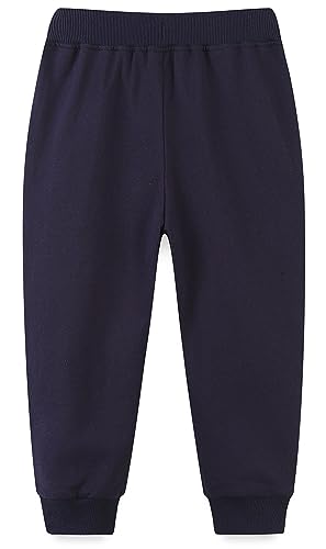 TCWWBB Boys Trousers Cotton Digger Pattern Sweatpants School Jogging Tracksuit Harem Pants with Pockets for Kids Age 3-4 Years
