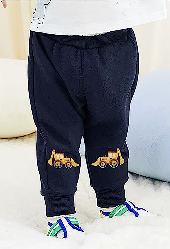 TCWWBB Boys Trousers Cotton Digger Pattern Sweatpants School Jogging Tracksuit Harem Pants with Pockets for Kids Age 3-4 Years