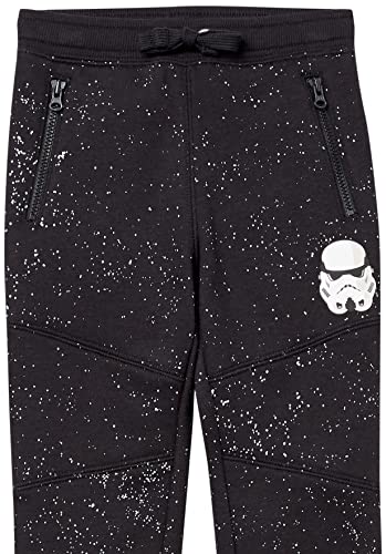 Amazon Essentials Disney | Marvel | Star Wars Boys' Zip-Pocket Fleece Jogger Trousers (Previously Spotted Zebra), Star Wars Space, 11-12 Years