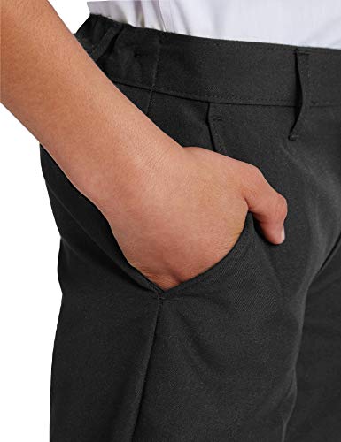 17/18 2pk Boys School Trousers (17.18 Years, Black)