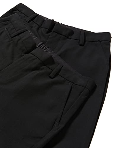 17/18 2pk Boys School Trousers (17.18 Years, Black)