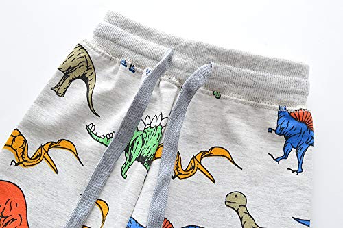 Little Hand Boys Sports Trousers Dinosaur Cotton Drawstring Pants Toddler Jogging Bottoms Sweatpant Age 5-6 Years