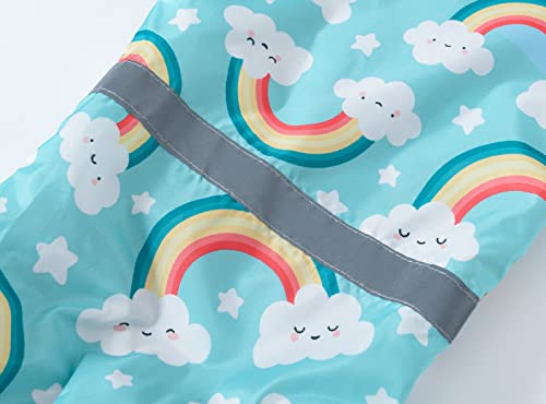 BLOMDES Rain Waterproof Pants Little Girls Outdoor Rain Trousers Kids Rain Rainwear for 4-5 Years