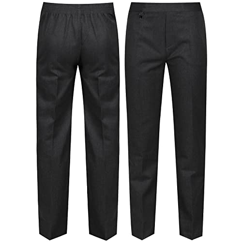 Listers Schoolwear Boys Pull Up School Elasticated Trousers Black Grey Navy Age 2 3 4 5 6 7 8 9 10 11 12 13 14 15 16 Years