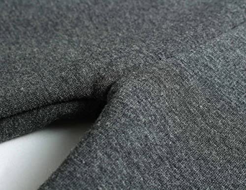 Dybker Girl Legging Cotton Kids Stretchy Pants Plain Tights Trouser Dance Full Length, Thick, Dark Gray, 120