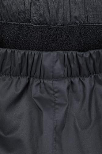 Mountain Warehouse Waterproof Fleece Lined Kids Trousers - Breathable Girls & Boys Pants, Taped Seams, Warm - for Walking, Travelling, Hiking Black 5-6 Years