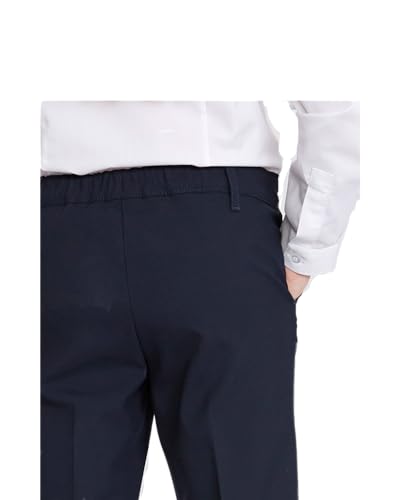 Integriti Schoolwear Girls Slim Leg School Trouser Ages 3-16 Black Grey Navy + Adujstable Waist - Narrow Leg