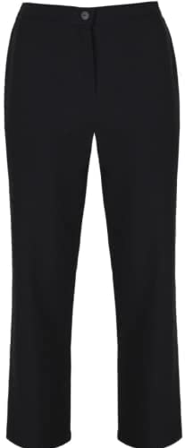 Girls Half Elasticated School Trousers, Fine Lucky Fabric with Polyester, Elatane & Spandex Mix for Comfort Fit. Grils School Uniforn, Girls Pants from Size 7/8 to 16/17(13-14 Black)