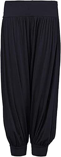 Loxdonz Kids Harem Loose Casual Baggy Sports Dancing Pants Girls Harem Children Trouser (9-10 Years, Black)