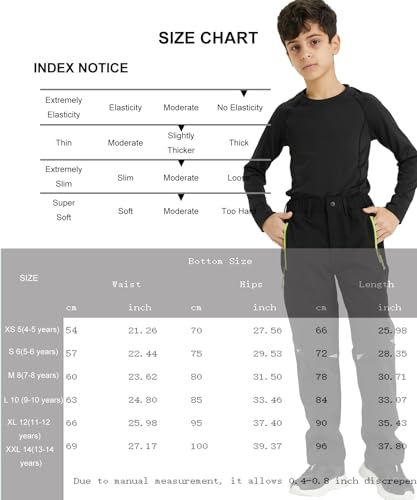 LANBAOSI Kids Winter Softshell Trousers Boys Girls Fleece Lined Waterproof Walking Hiking Trousers Zipper Pockets, Black, 12