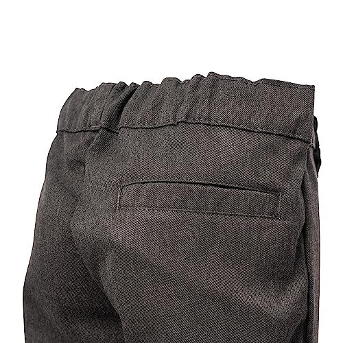 2 Pack Girls Trousers for School Uniform Adjustable Non Iron for Ages 4 to 10 Years, 7-8 Years Grey