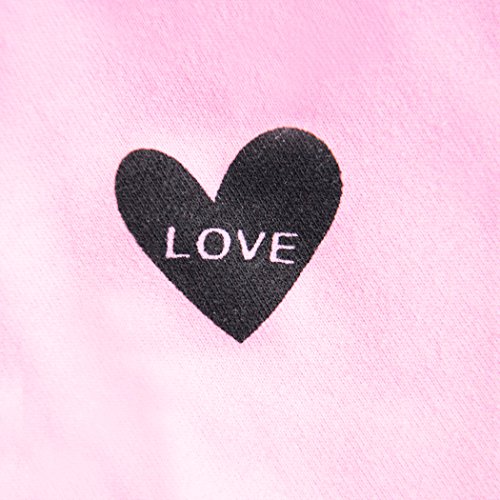 DHASIUE Girls Toddler Cute Outfits Clothing Set Hearts Print Long Sleeve Sweatshirt T-Shirt Tops & Pantskirt Skirt Leggings Trousers Age 2-3 Years