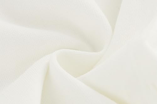 BINIDUCKLING Boys Girls Plain Joggers, Drawstring Tracksuit Bottoms Classic Elasticated Cuff Jogging Pants Kids Casual School Trousers for PE Sports and Games (White,160/10-12Years)