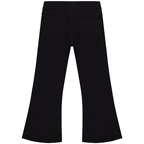 A2Z 4 Kids Girls Denim Jeans Comfort Stretchy Flared Bell Bottom Pants - Jeans JN36 Jet Black 11-12