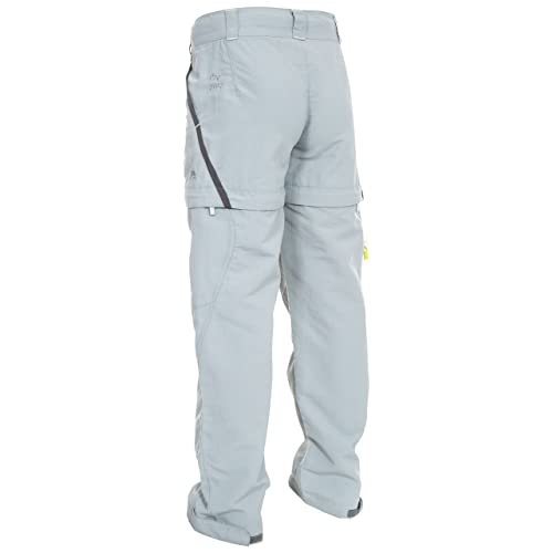 Trespass Kids Defender Trousers/Pants with UV Protection - Platinum, 11/12 (zip color may vary)