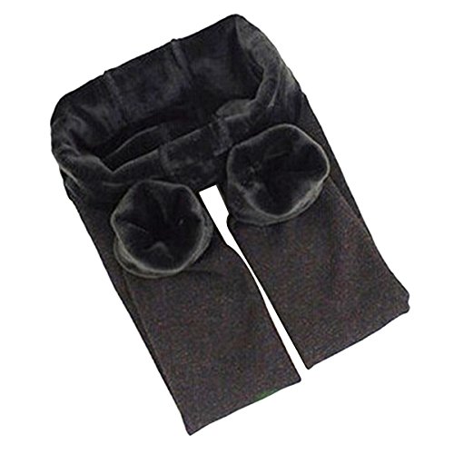 Yodensity Girls Full Length Warm Thick Cotton Leggins, Gray, L