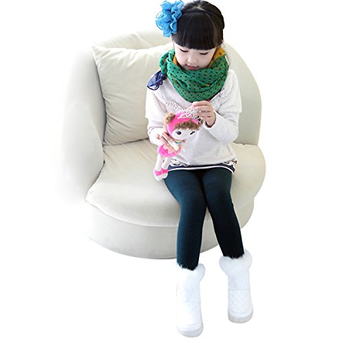 Yodensity Girls Full Length Warm Thick Cotton Leggins, Gray, L