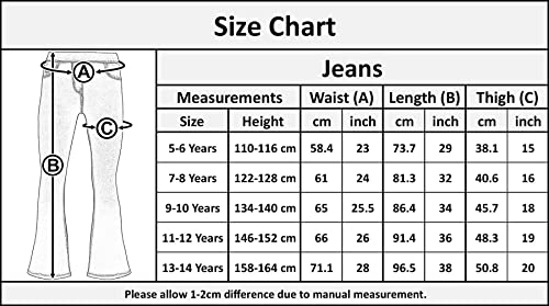 A2Z 4 Kids Girls Denim Jeans Comfort Stretchy Jeggings Bell Bottom Ripped Flared- Jeans JN37 Light Blue._7-8