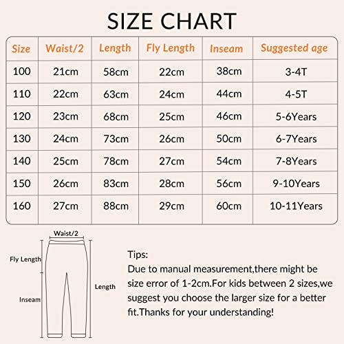 Witwot 2 Pack Girls Fleece Lined Leggings Thermal Winter Trouser Pants 4-5T Black-Dark Gray