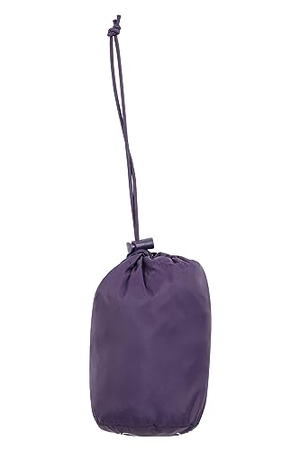 Mountain Warehouse Pakka Kids Waterproof Over Trousers - Taped Seams Rain Pants, Lightweight, Rip-Stop Overpants, Packaway Bag - for Spring Summer, Walking, Travelling Purple 9-10 Years