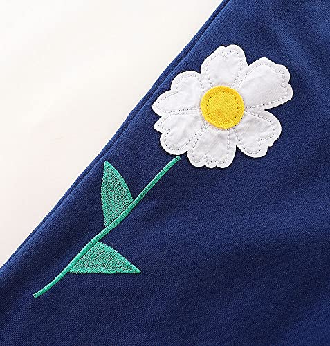 TEDD Girls Trousers Cotton Rainbow Pattern Sweatpants School Jogging Tracksuit Harem Pants with Pockets for Kids Age 3-4 Years