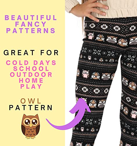 hi!mom Girls Extra Thick Christmas Pants Warm Leggings Winter Thermal Trousers Fur Inside Kids Fleece Lined Plush Cozy Pants Christmas Patterns Solid Colors Casual School Ski Pants 13-14 Years