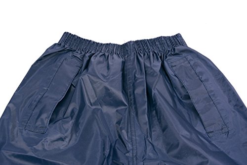 DRY KIDS Childrens Waterproof Over Trousers. Boys and Girls Rainwear for Outdoor Play, Navy Blue, 11-12 Years