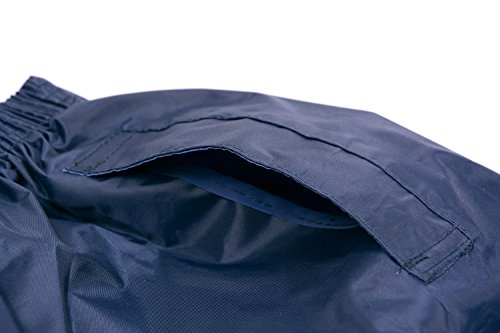 DRY KIDS Childrens Waterproof Over Trousers. Boys and Girls Rainwear for Outdoor Play, Navy Blue, 11-12 Years