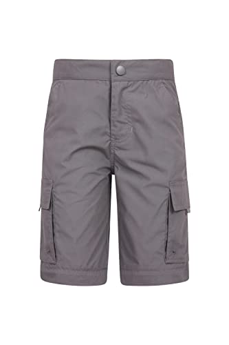 Mountain Warehouse Active Kids Convertible Trousers -Shrink & Fade Resistant Childrens Trousers, Fast Dry, Zip Off Casual Bottoms - for Spring Summer, Camping, Travelling Dark Grey 11-12 Years
