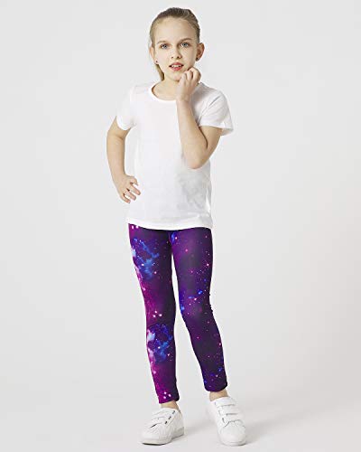 Adorel Girls Leggings Full Length Ankle Trousers Pack of 3 Galaxy 6-7 Years (Manufacturer Size: 70)